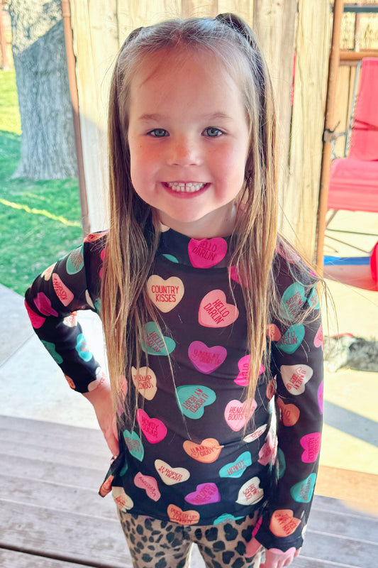 Cowboy Sweetheart Mesh Top – Kids