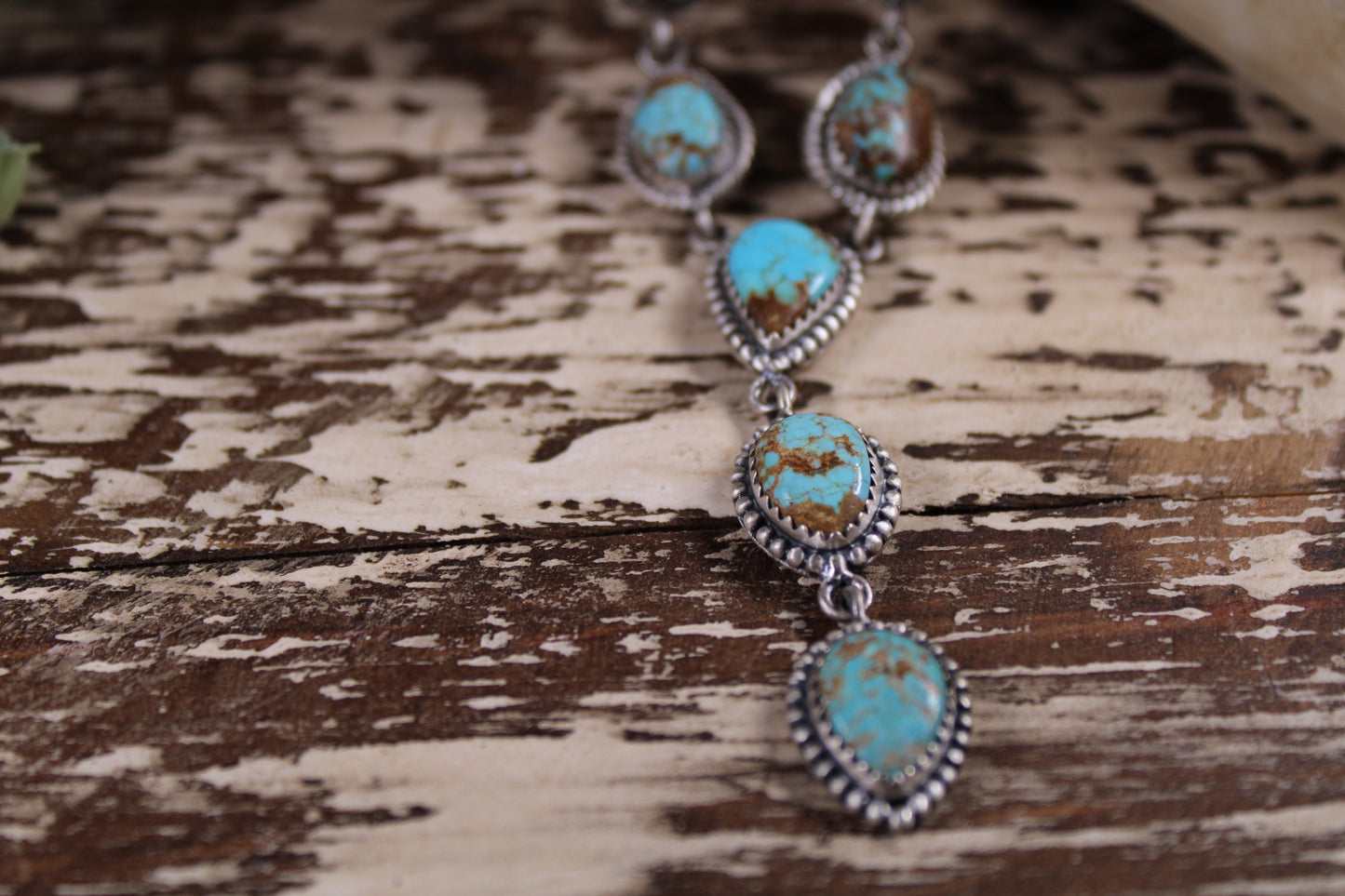 Number 8 Turquoise Lariat Necklace – Sterling Silver