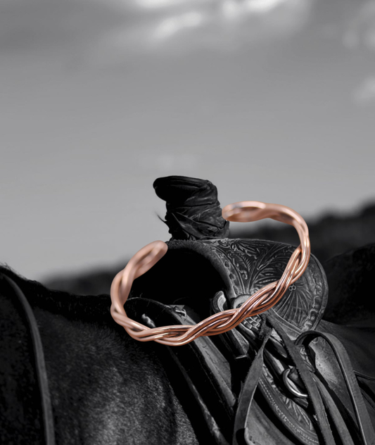 Men’s Authentic Twisted Copper Cuff – 6 Inch