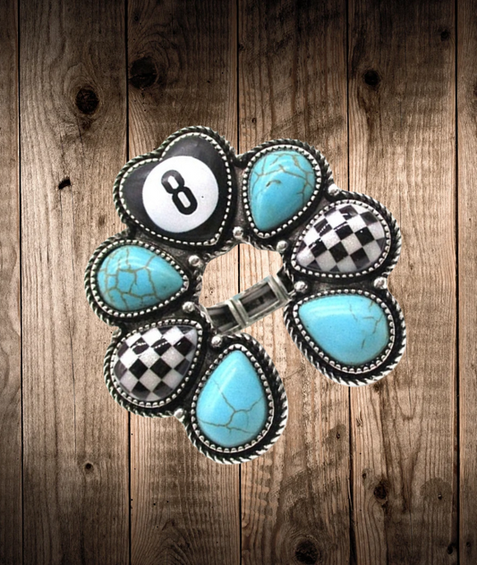 8 Ball Naja Stretch Ring