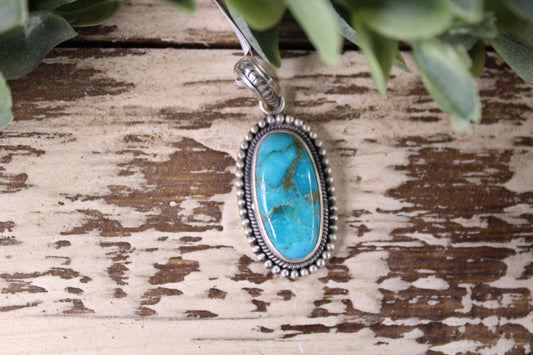 Mojave Turquoise Sterling Silver Pendant