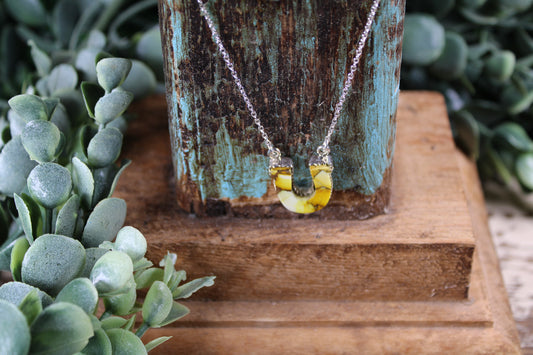 Honey Dahlia Turquoise Sterling Silver Necklace – 18” Chain