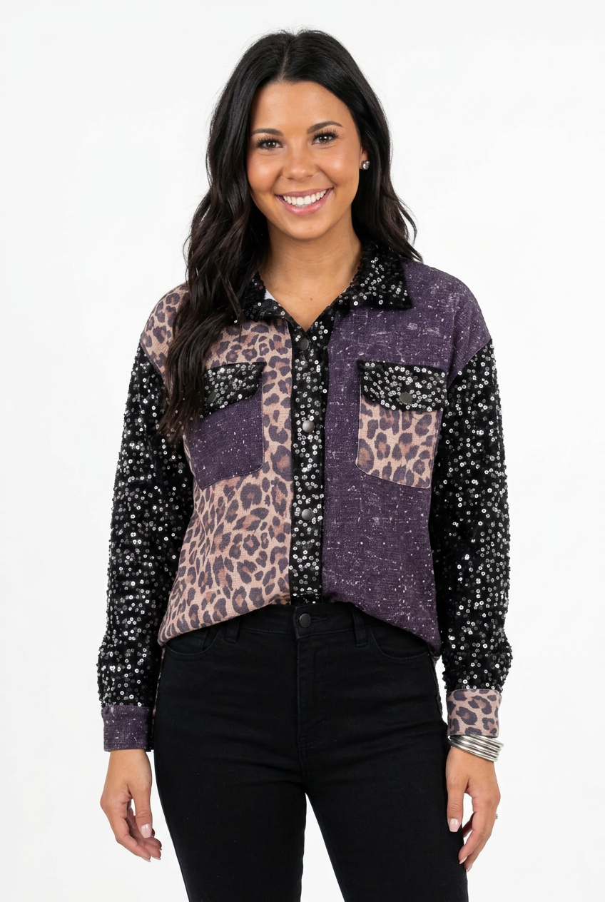 Wild Nights Leopard Shacket