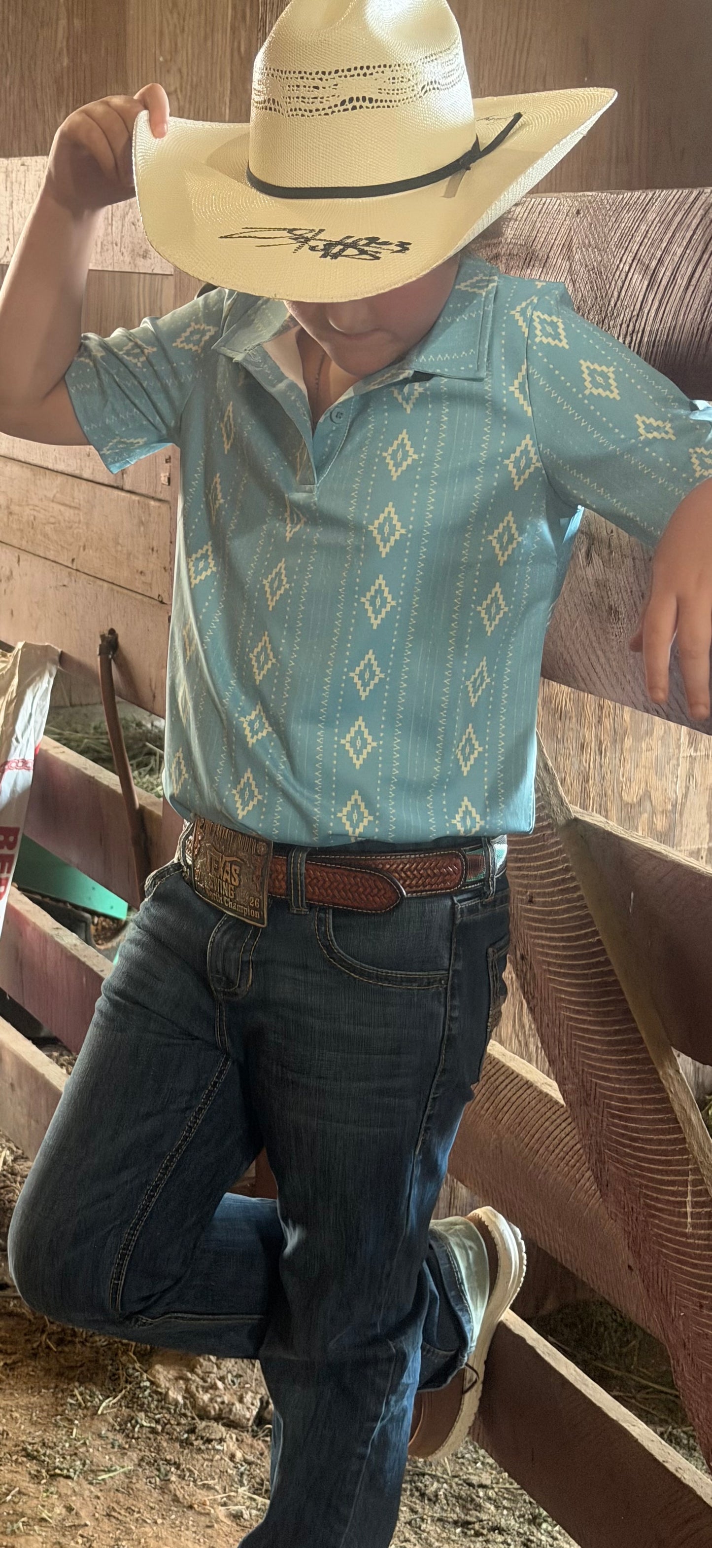 Mini Dusty Blues Polo