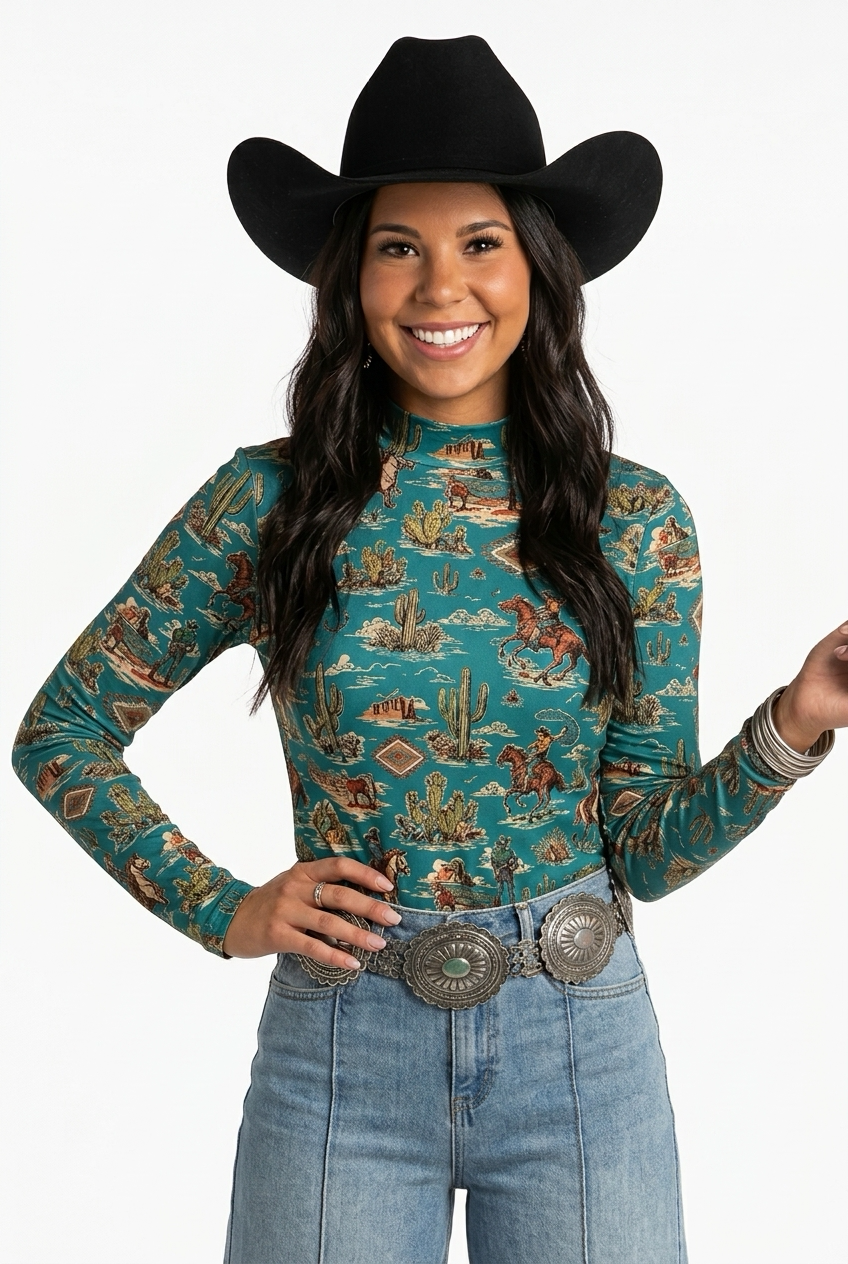 Cimarron Skies Mesh Top