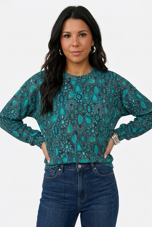 Cowgirl Cluster Sweater Top