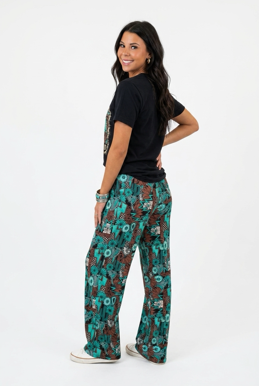 Tattoos in Turquoise Pants