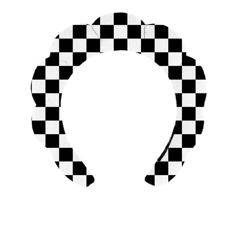 Checkerboard “Get Ready With Me” Skincare Headband