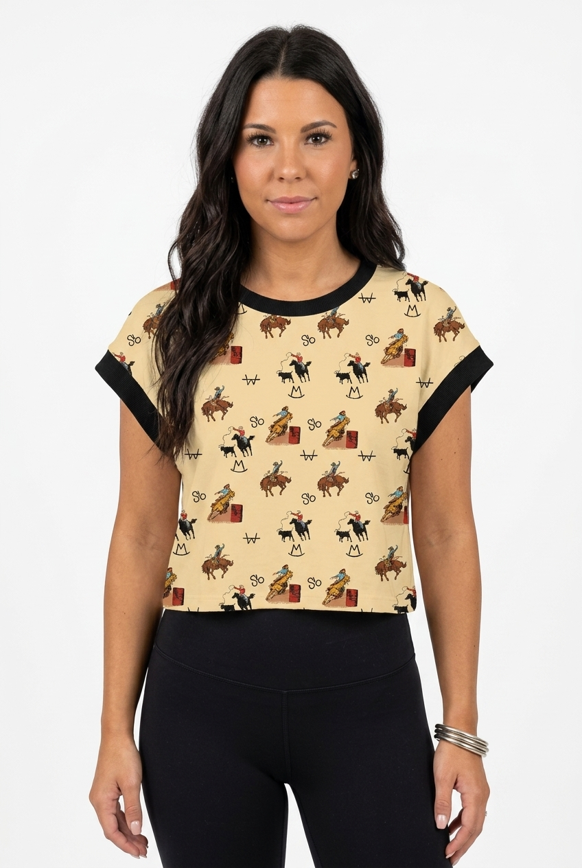 Vintage Cowboy Cross-Back Top