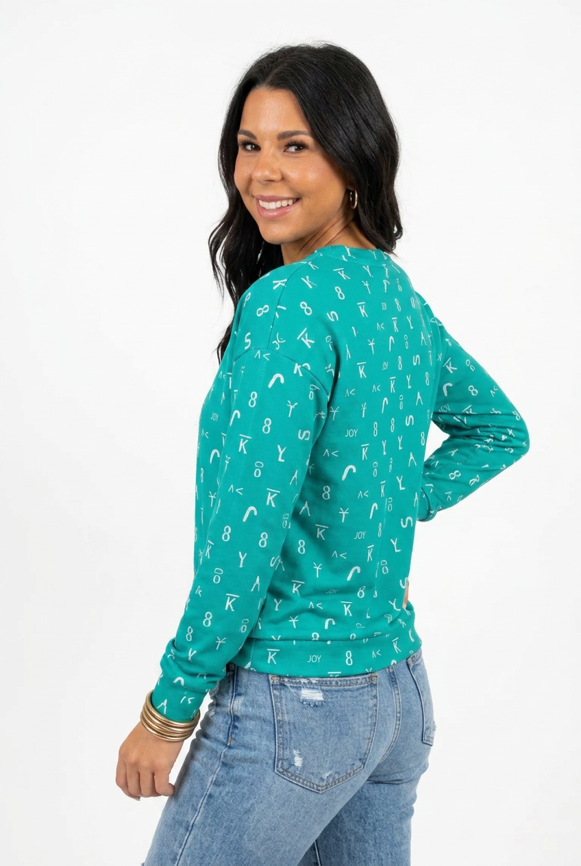 Turquoise Cattlemark Top