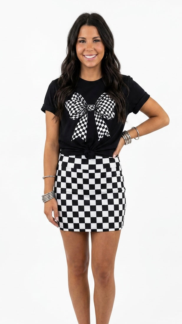 Fast Lane Checkered Skirt