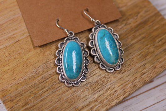 Mojave Turquoise Sterling Silver Earrings
