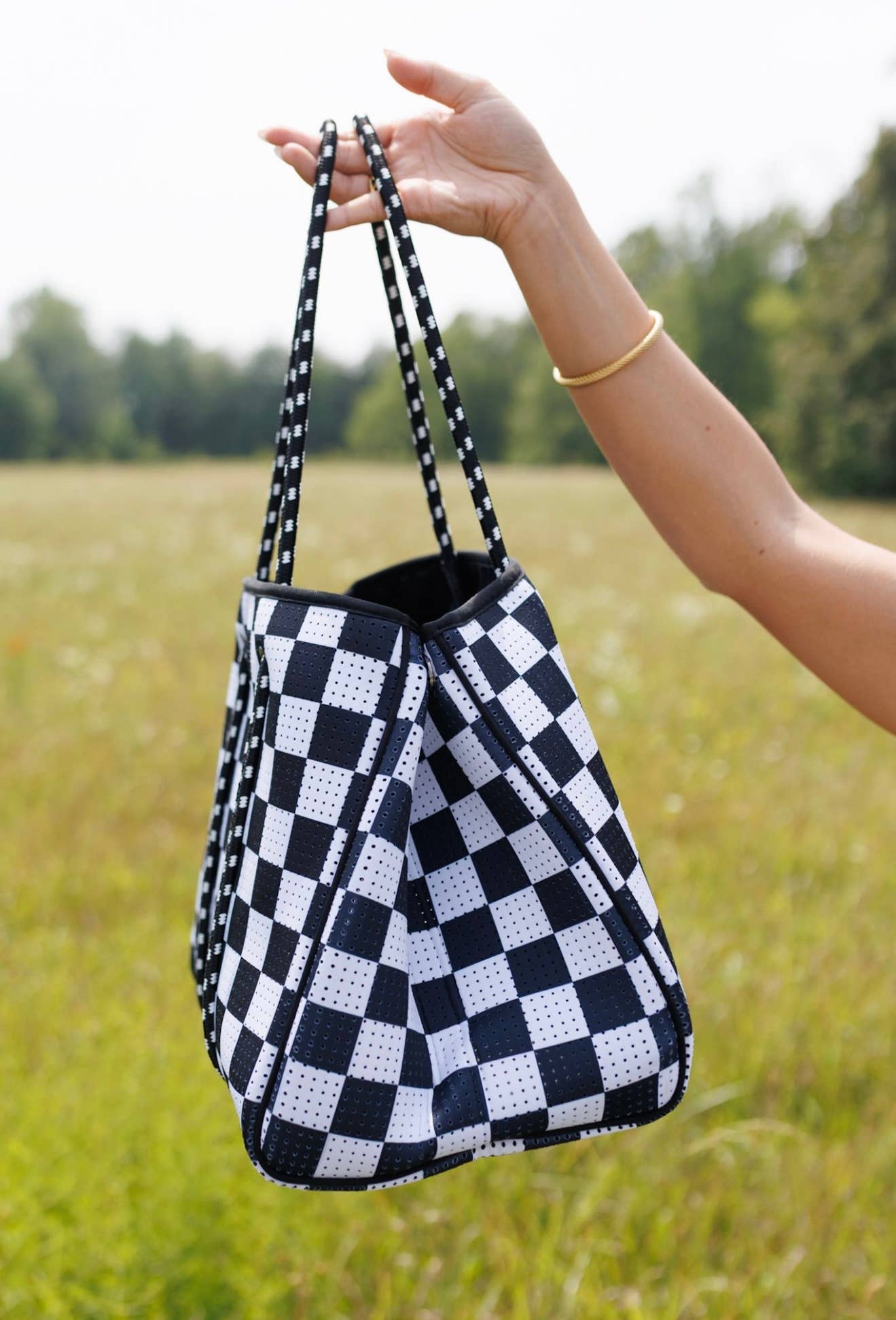 Checkerboard Tote – Black & White