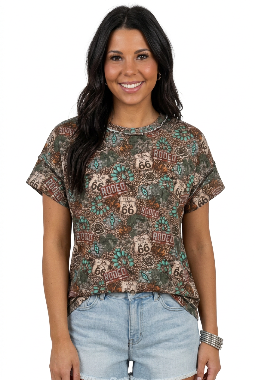 Wild Route Rodeo Top