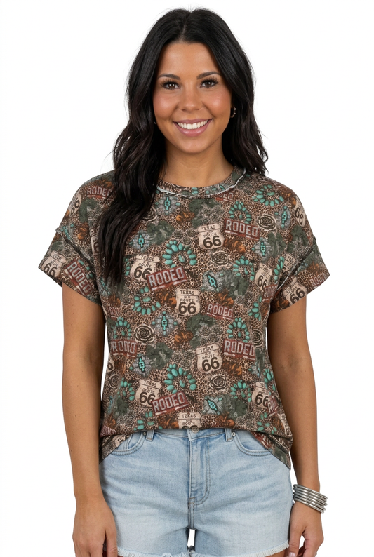 Wild Route Rodeo Top