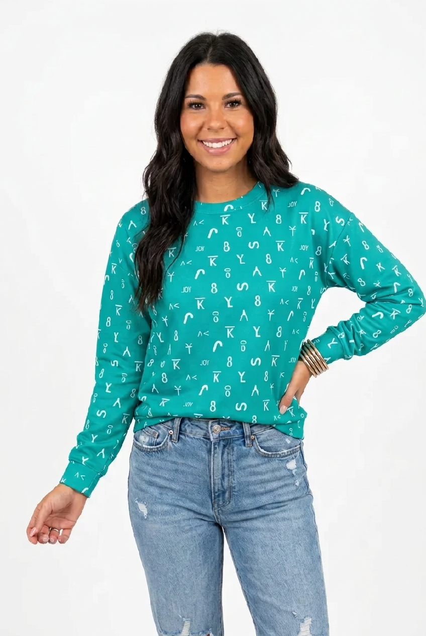 Turquoise Cattlemark Top
