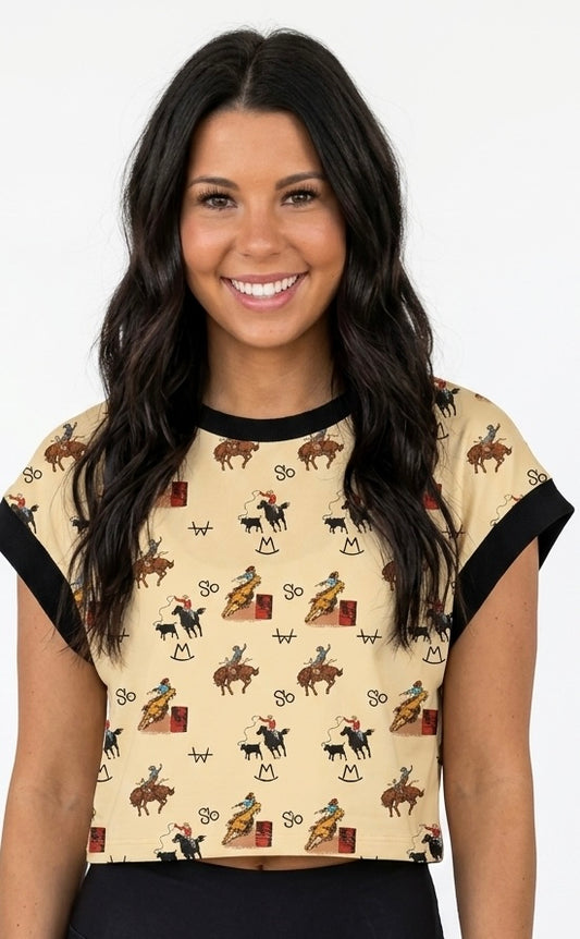 Vintage Cowboy Cross-Back Top