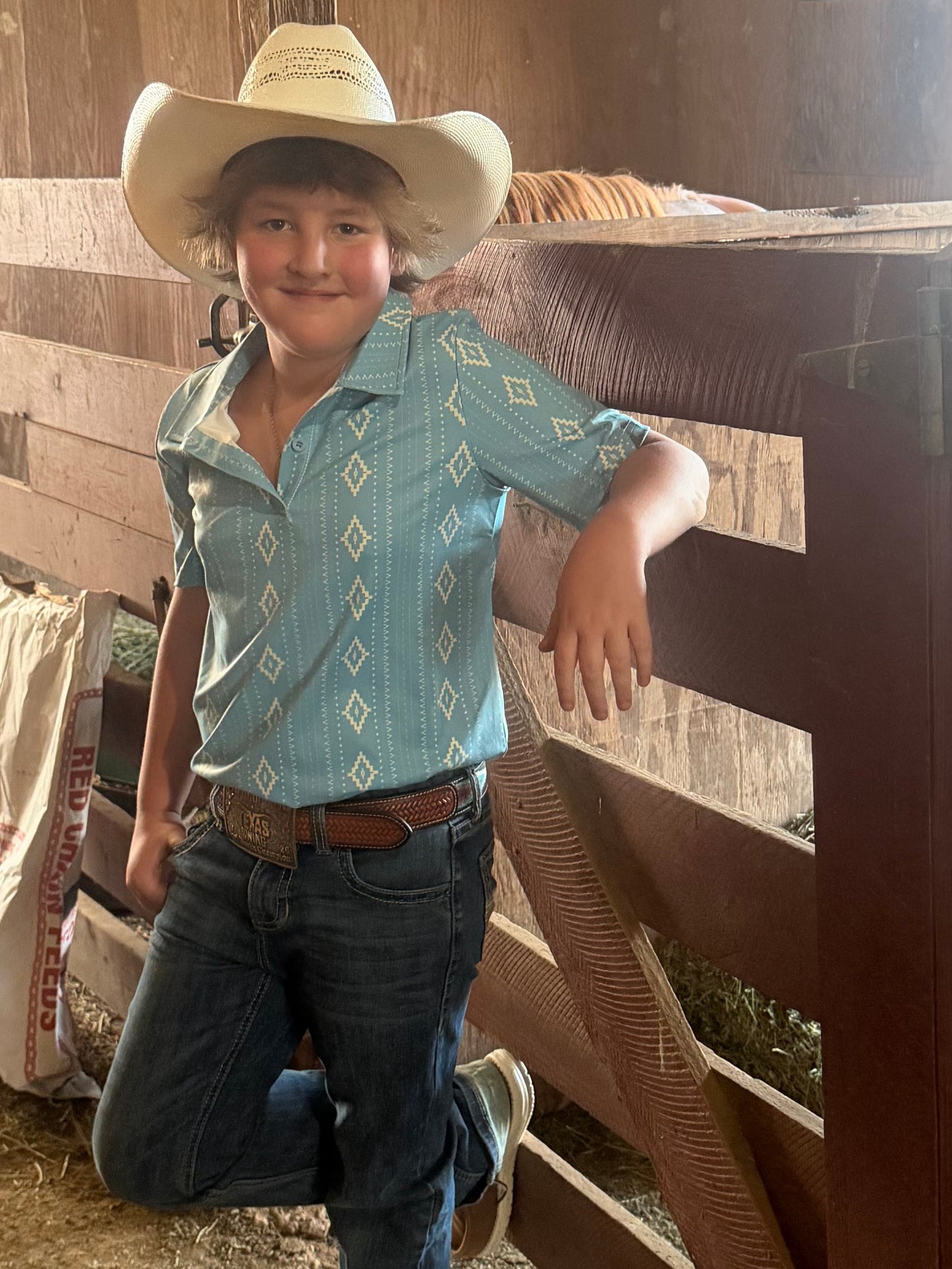 Mini Dusty Blues Polo