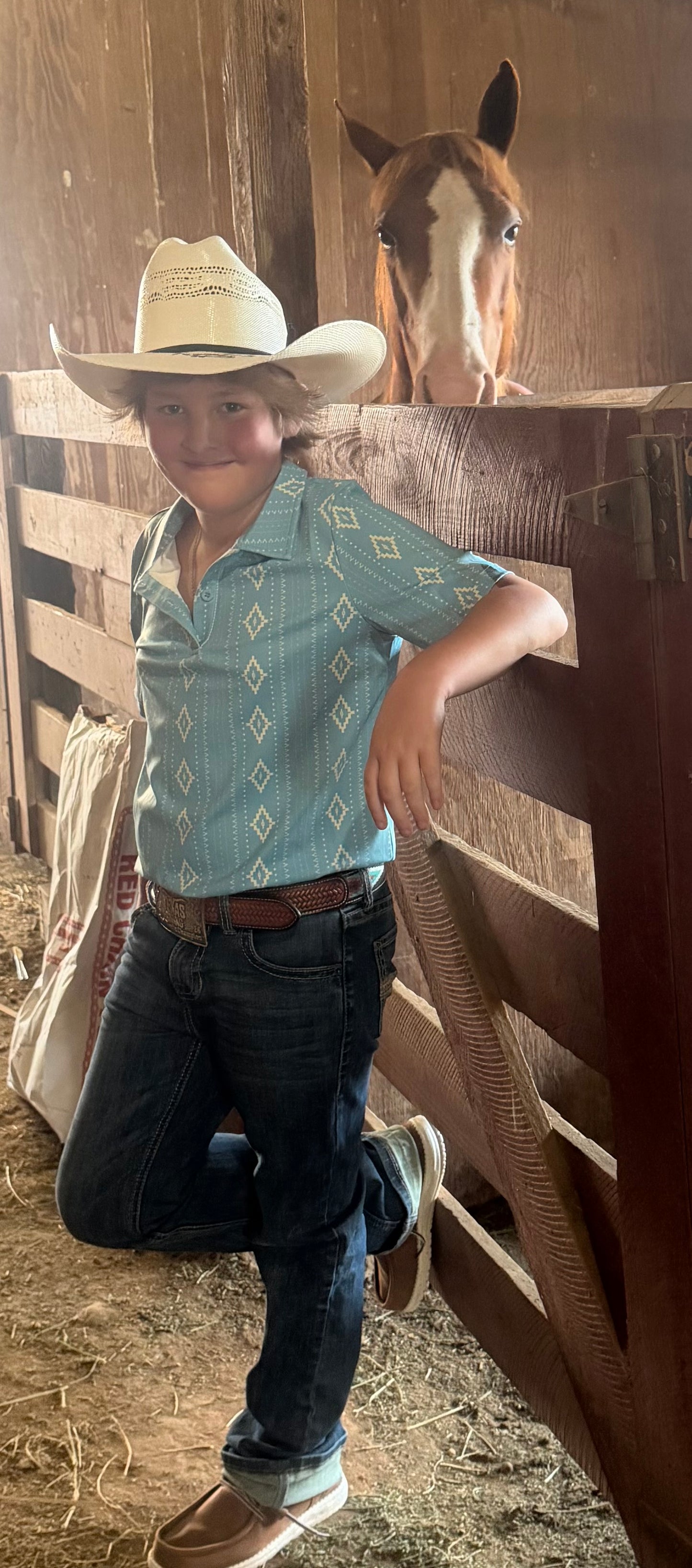 Mini Dusty Blues Polo