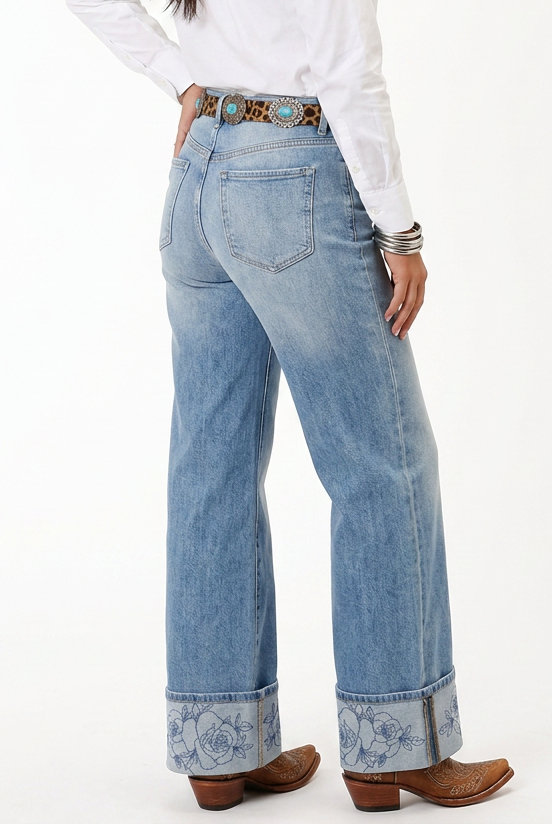RQ Rowdy Rose Cuff Jeans