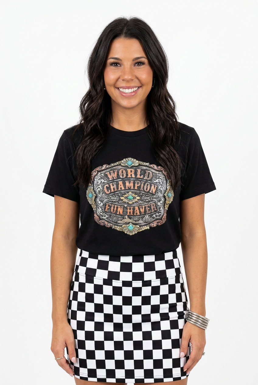Fast Lane Checkered Skirt