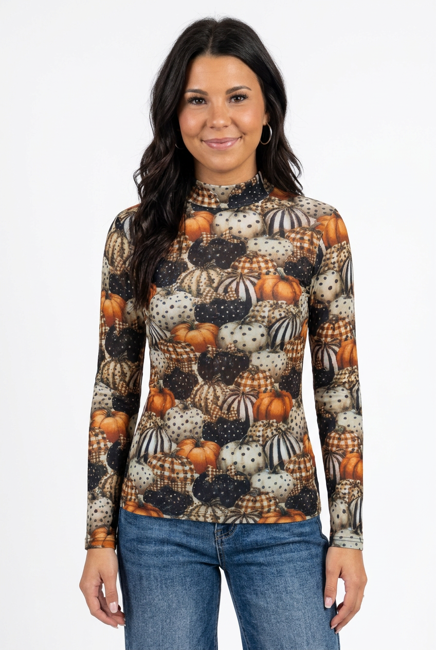Fall Charm Mesh Top