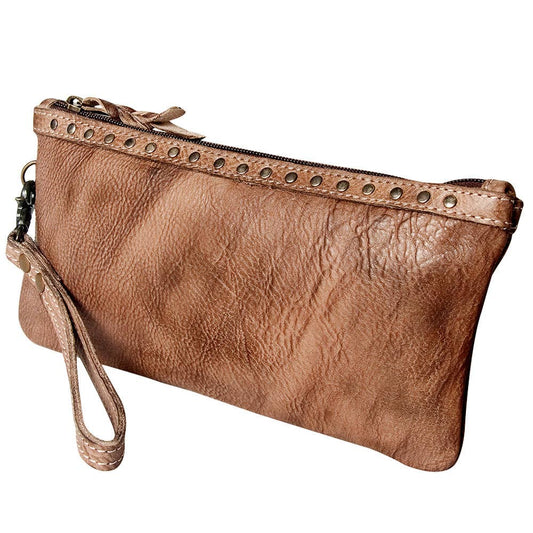 Wristlet Genuine Leather Womens Bag