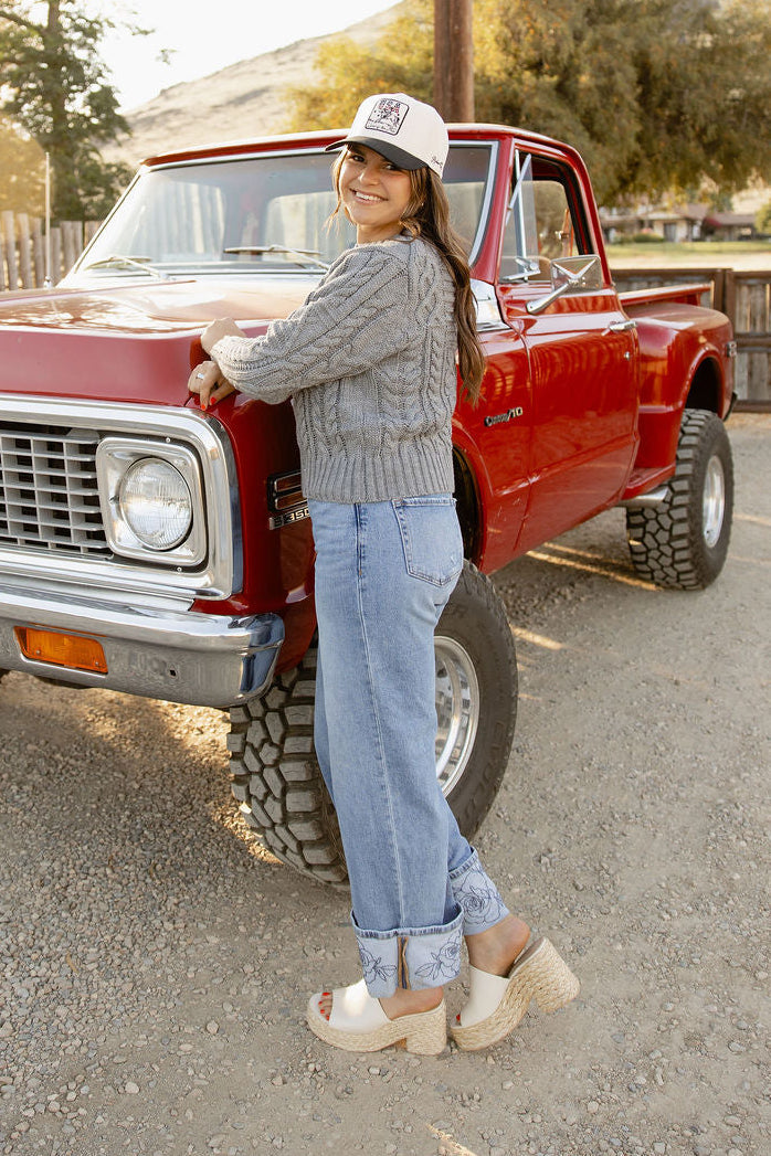 RQ Rowdy Rose Cuff Jeans
