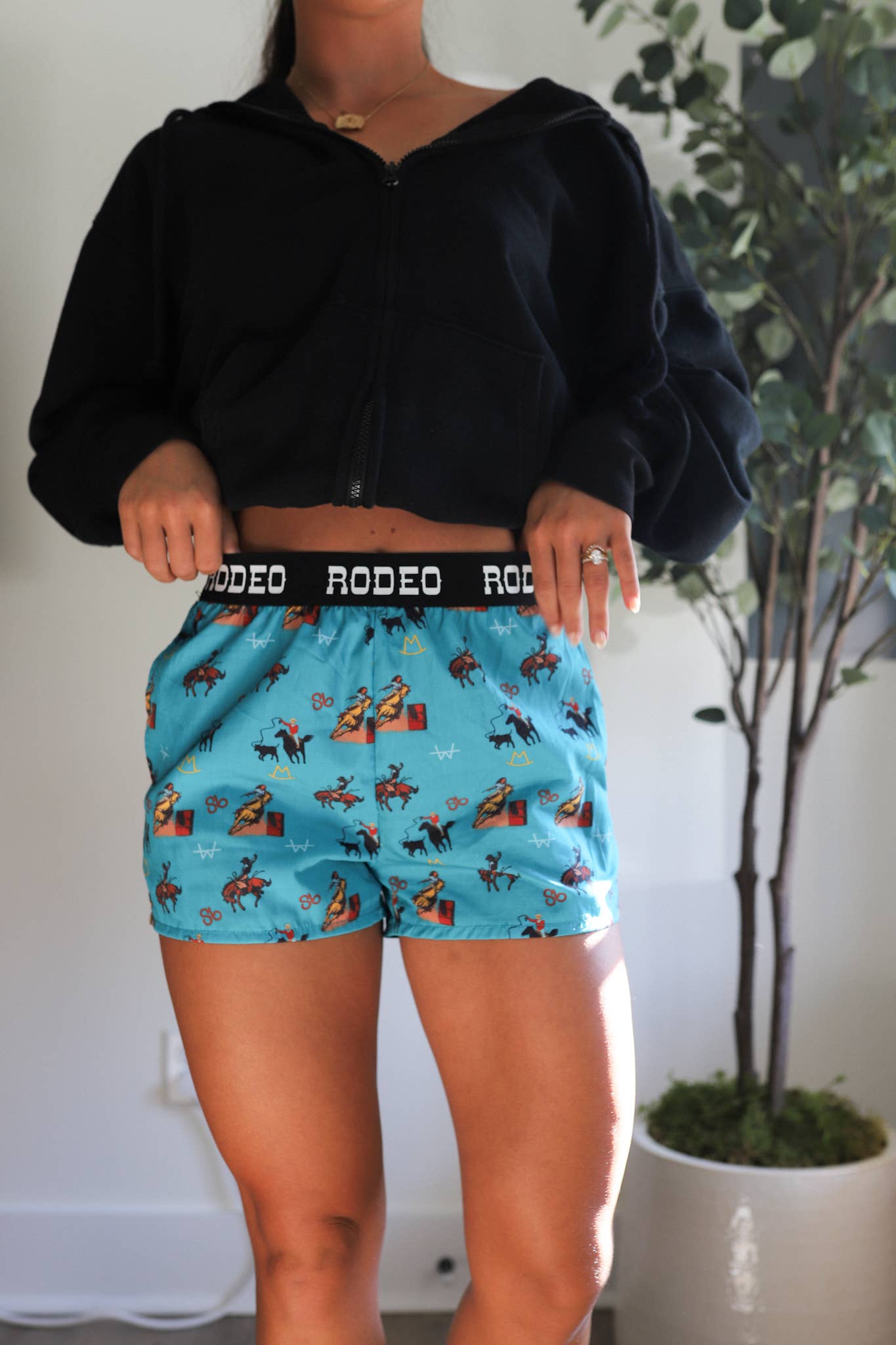 Turquoise “Vintage Cowboy” Rodeo Boxers