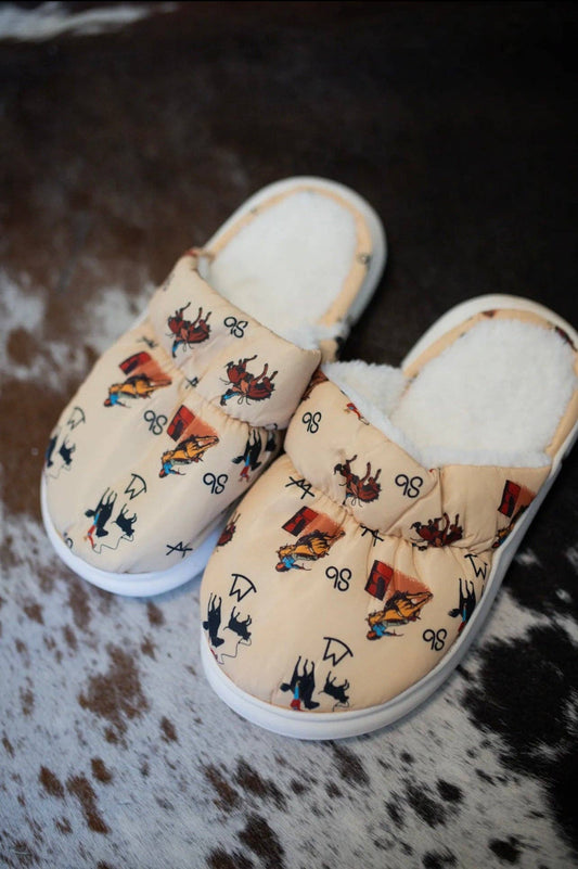 Vintage Cowboy Rodeo Slippers