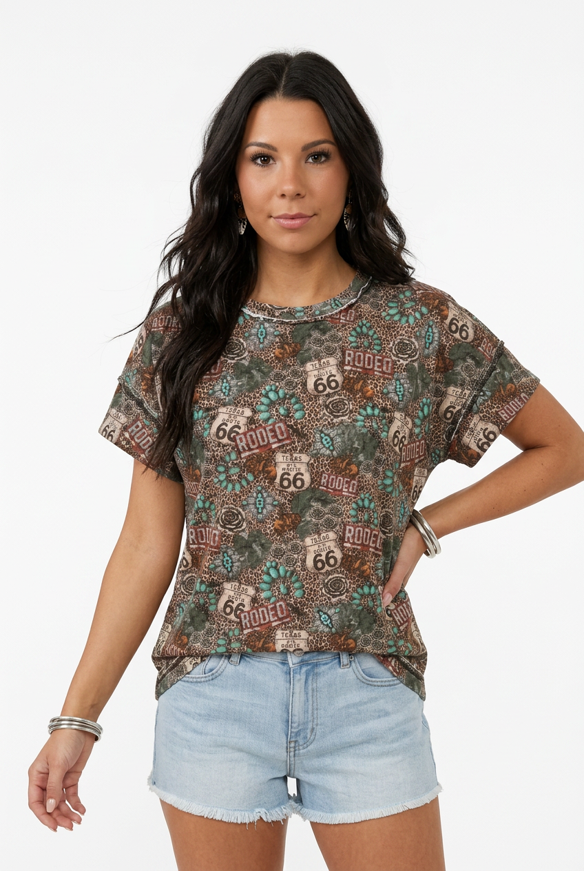 Wild Route Rodeo Top