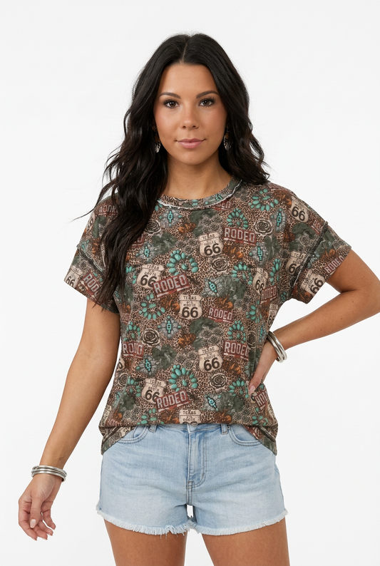 Wild Route Rodeo Top