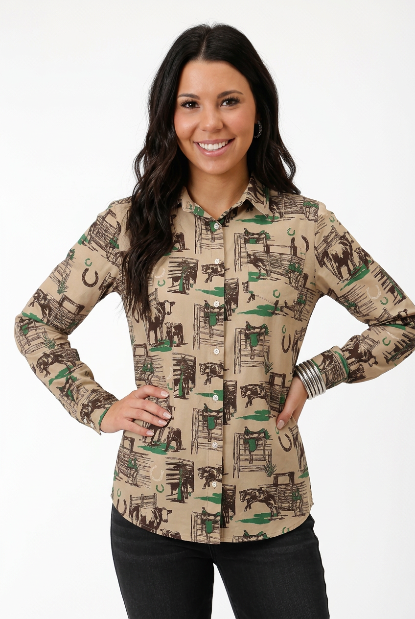 Greener Pastures Long Sleeve Pearl Snap