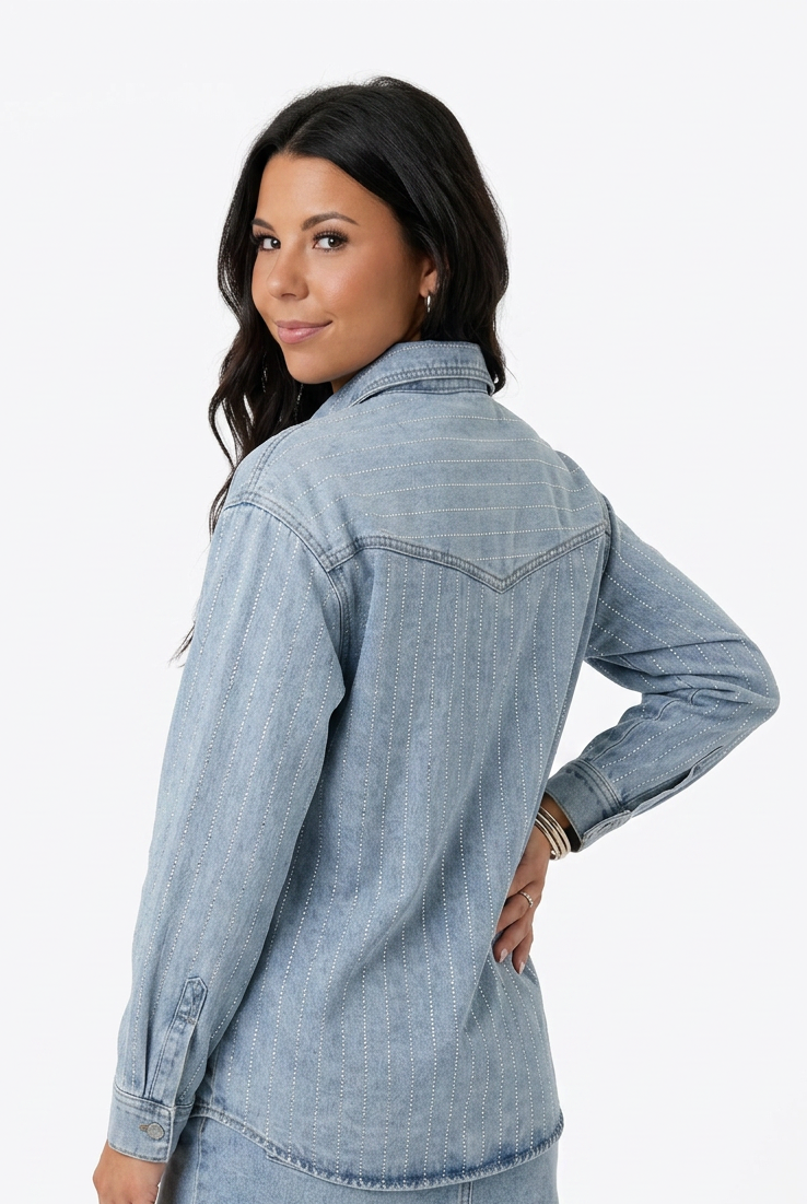 Silver Spur Rhinestone Shacket