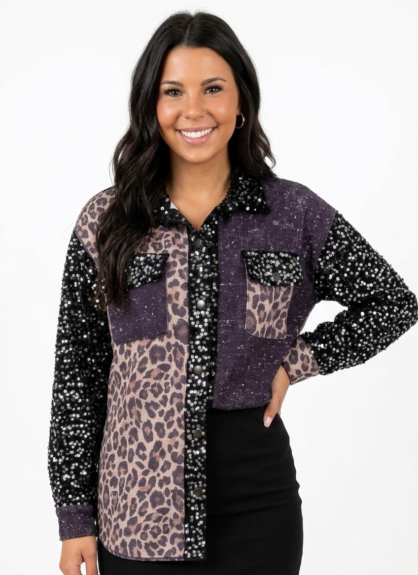 Wild Nights Leopard Shacket