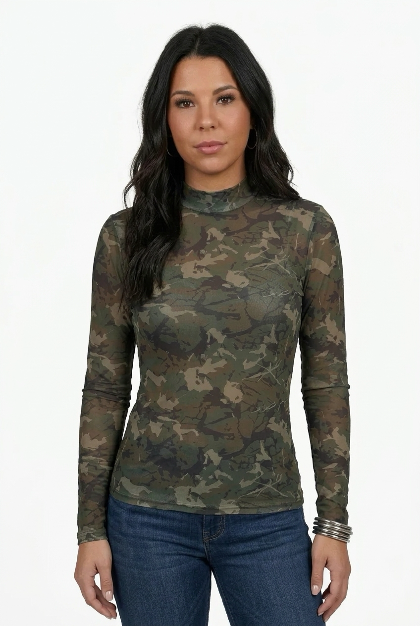 Camo Kreek Long Sleeve Mesh Top