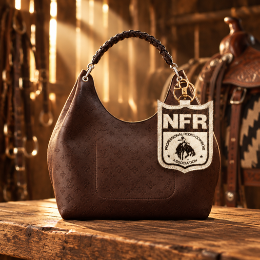 NFR Genuine Hair-On Hide Keychain Charm – Official PRCA & NFR Licensed Collection