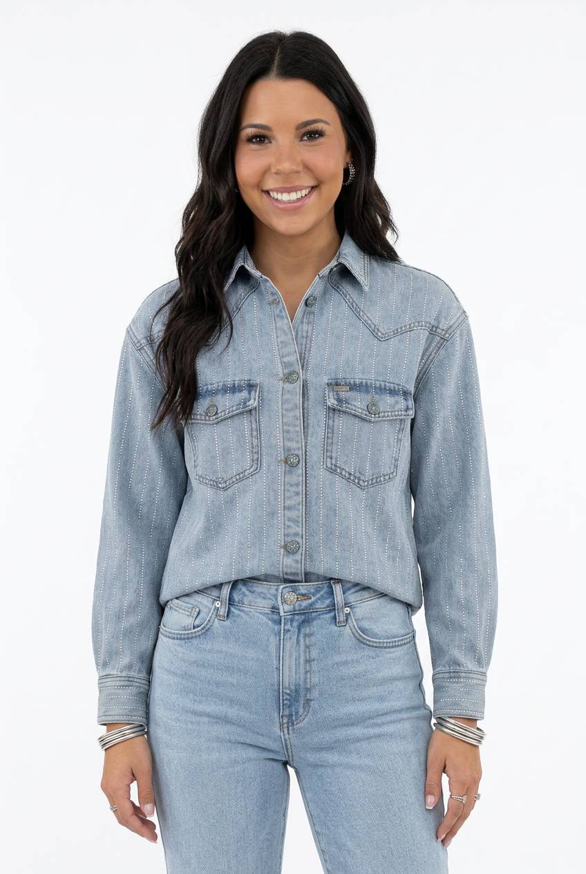 Silver Spur Rhinestone Shacket