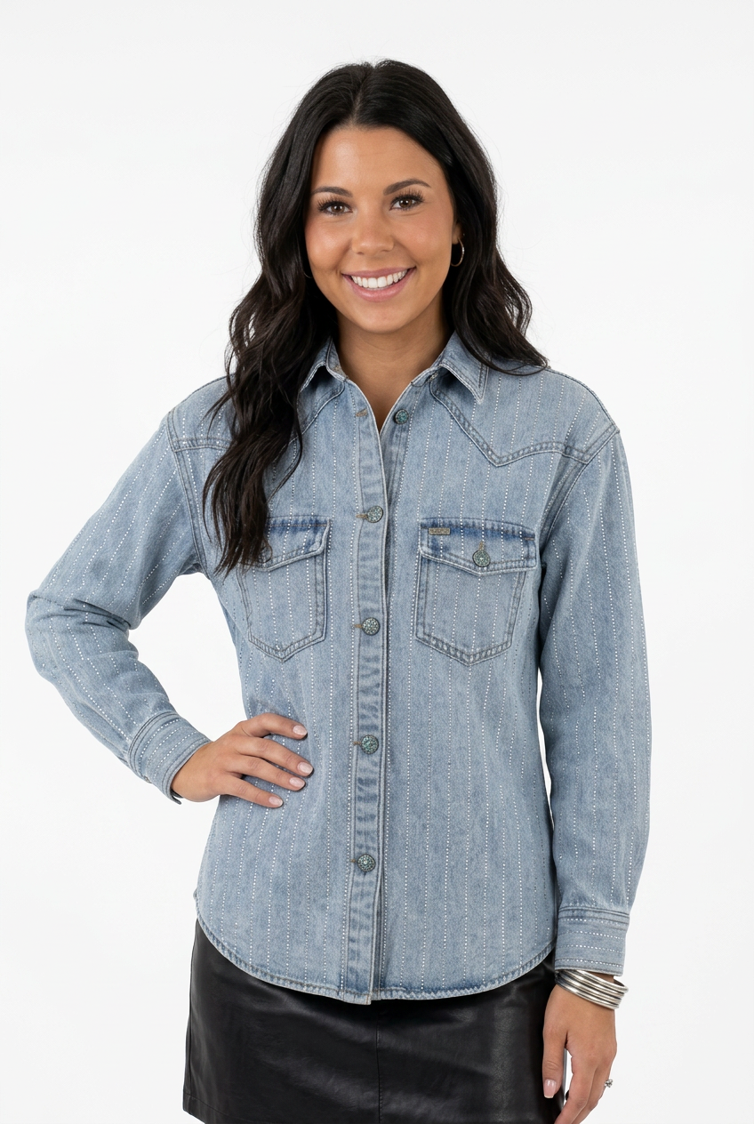 Silver Spur Rhinestone Shacket
