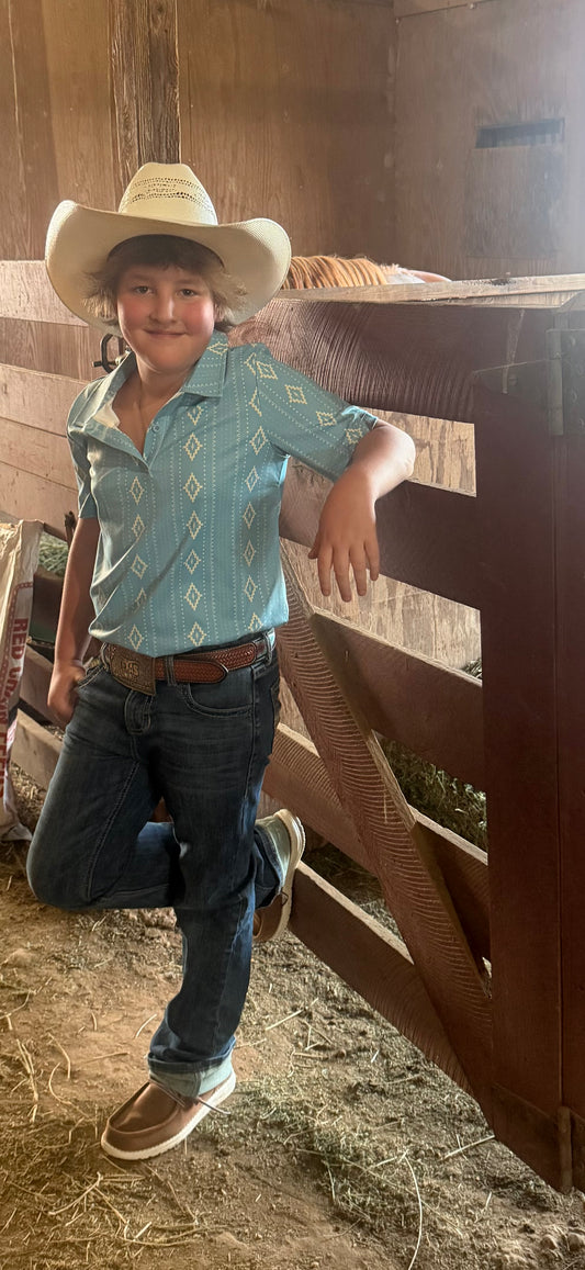 Mini Dusty Blues Polo