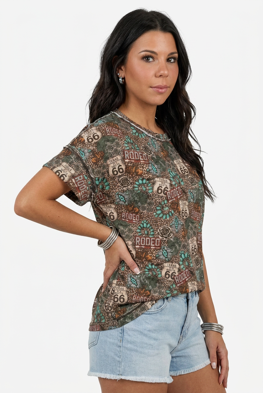 Wild Route Rodeo Top