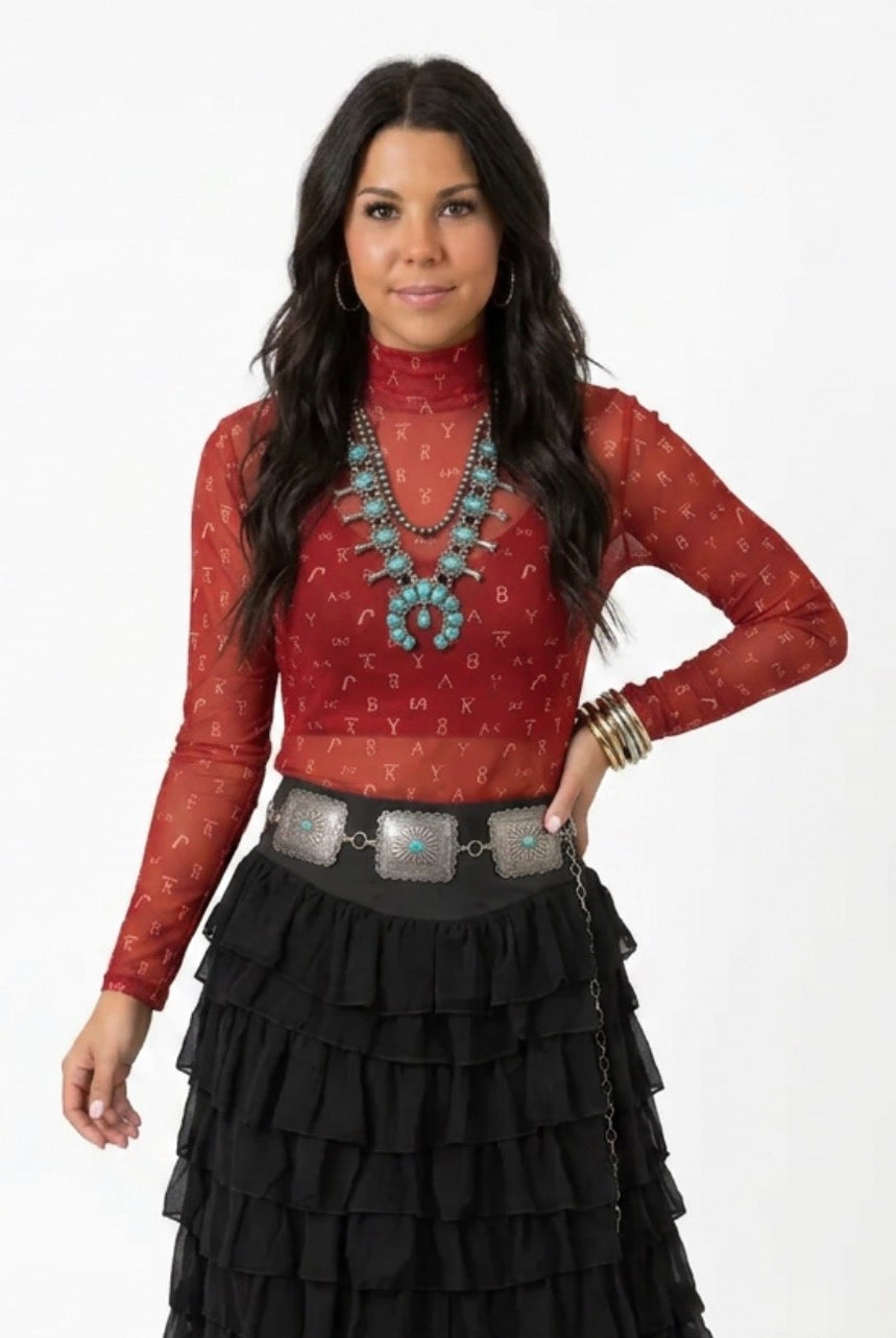 Red Dirt Branded Mesh Top