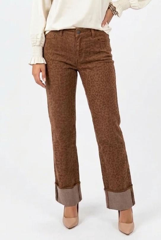 Sand Cat Cuffed Jeans