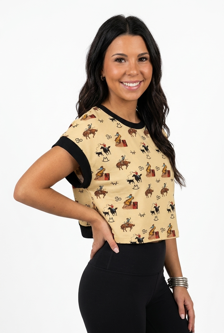 Vintage Cowboy Cross-Back Top