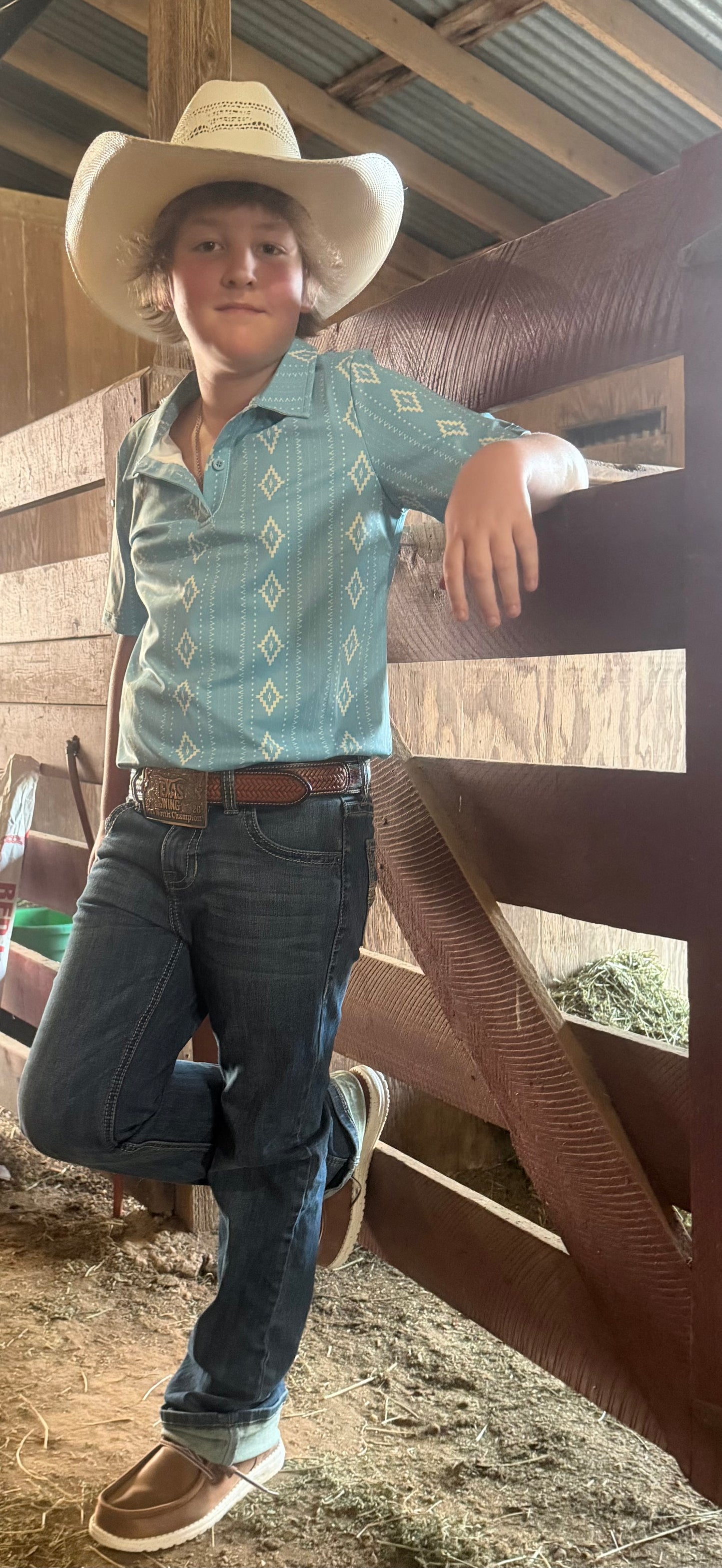 Mini Dusty Blues Polo