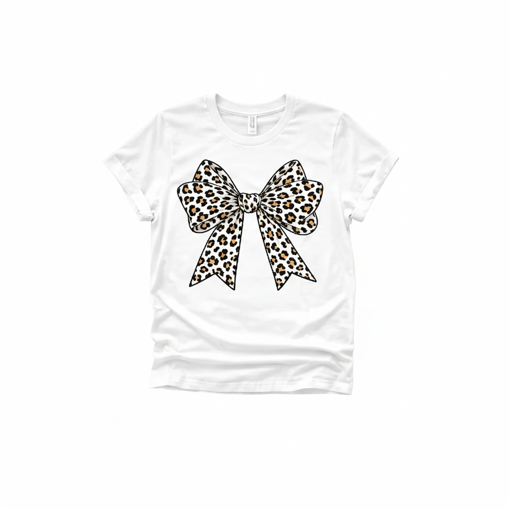 Leopard Bow Graphic Tee