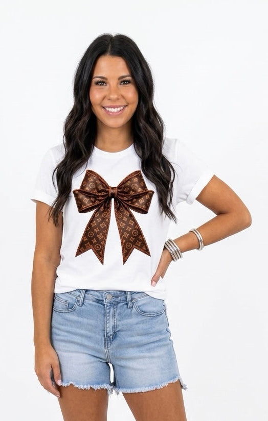 Madd Western Monogram Rope Bow Tee