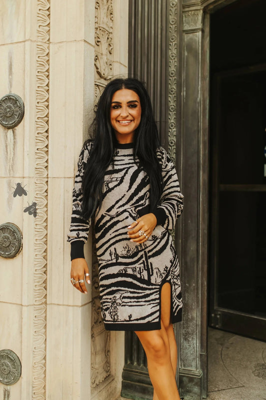 Wild West Zoo Sweater Dress