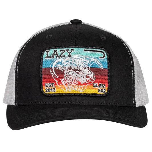 LJR Black and White Serape Elevation Trucker