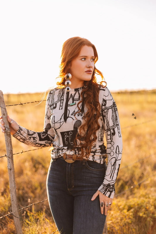 Saddle Up Anyways Long Sleeve Top